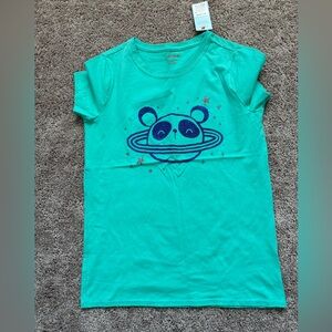 Cat & Jack Blue Short Sleeve Tee with Cartoon Graphic